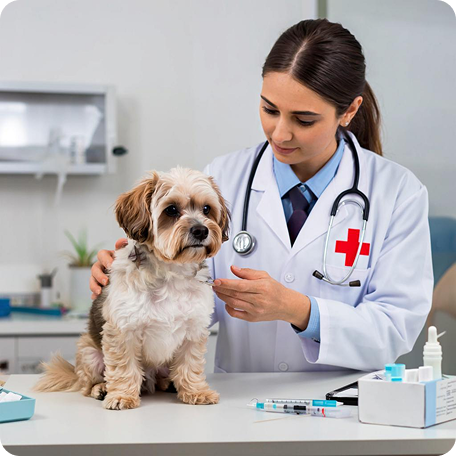 Ветеринар с животными